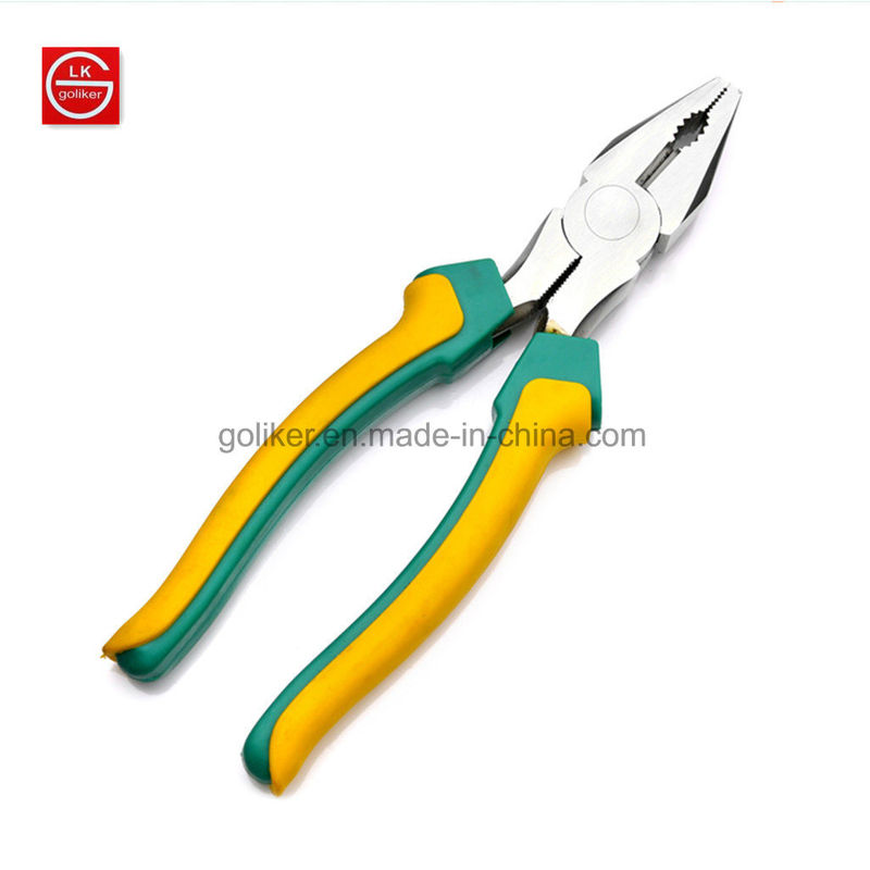 7 Inch Combination Pliers with Two Colors Sleeve Handle