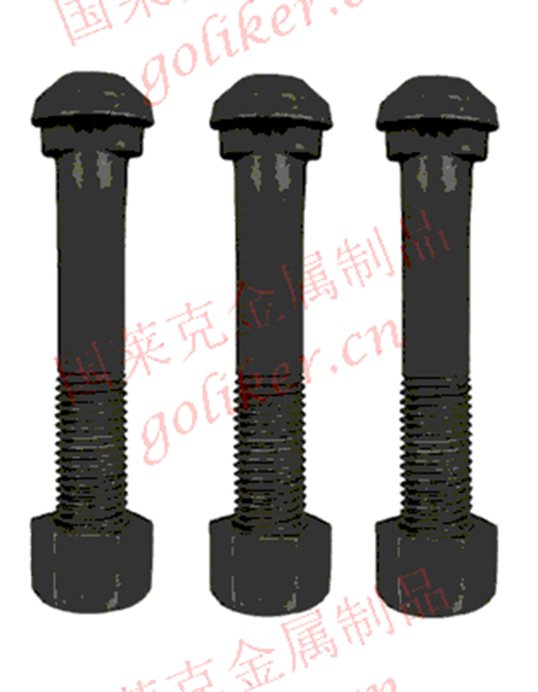 Railway Heavy Hex Bolt Black Plain