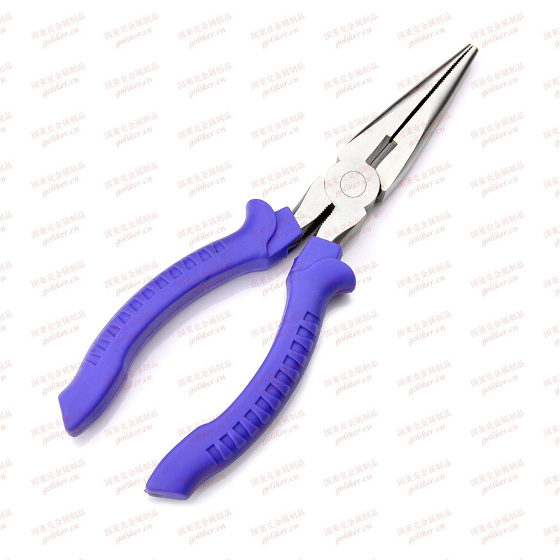 Chrome Plated Long Nose Plier with Sleeve Shank